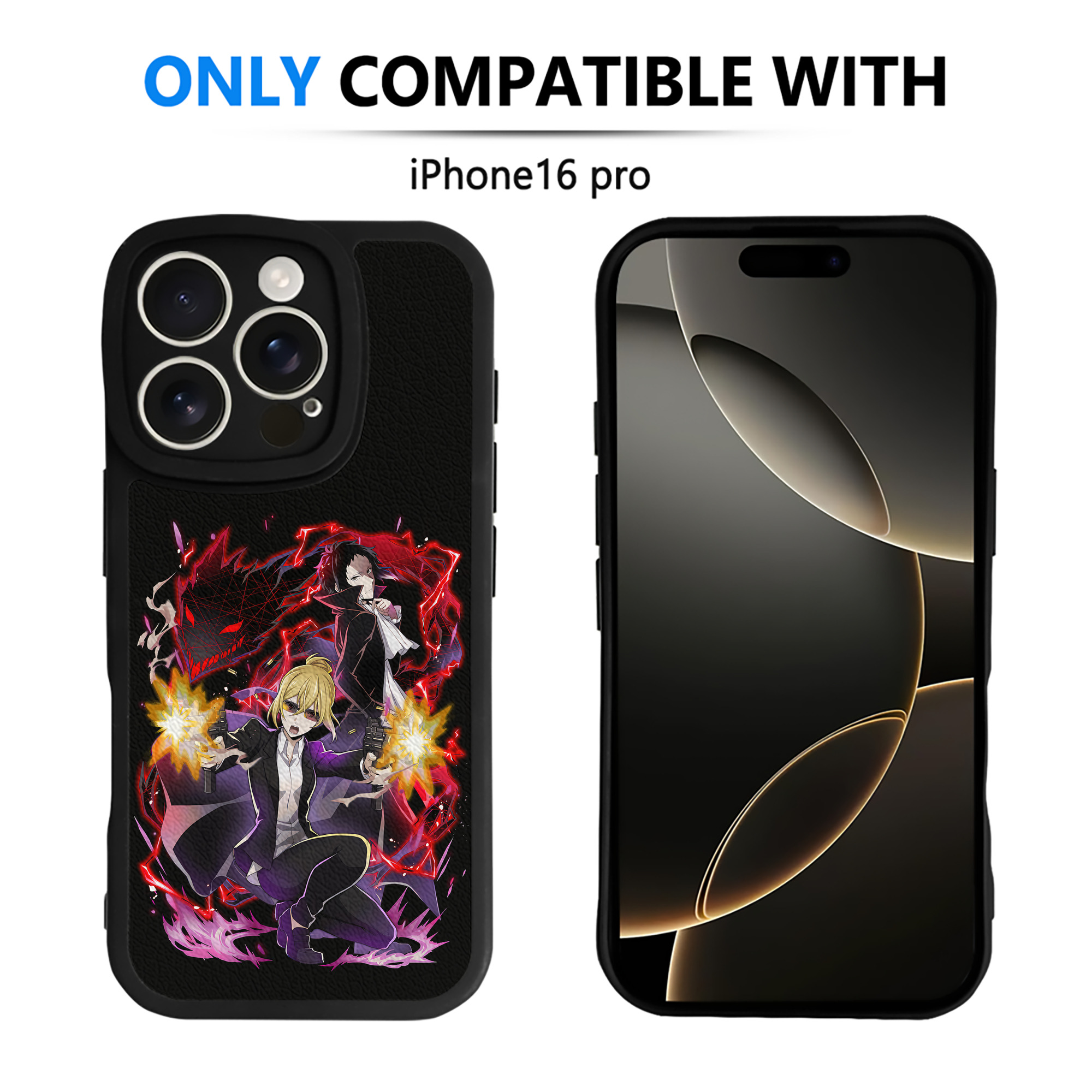 （画像用） 文豪ストレイドッグス Bungo Stray Dogs 【iPhone 16シリーズ対応】シリコンスマホケース（レザー調） 材質：シリコン